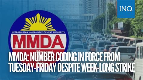 MMDA: Number coding scheme in forceTuesday.